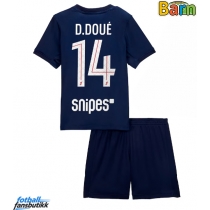 Paris Saint-Germain Desire Doue #14 Hjemmedraktsett Barn 2025-26 Kortermet (+ Korte bukser)